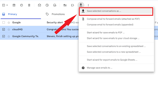 convert emails to PDF